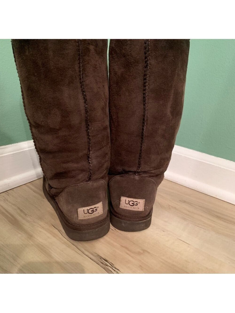 UGG Brand Classic Tall Chocolate Brown 7 - Picture 5 of 9